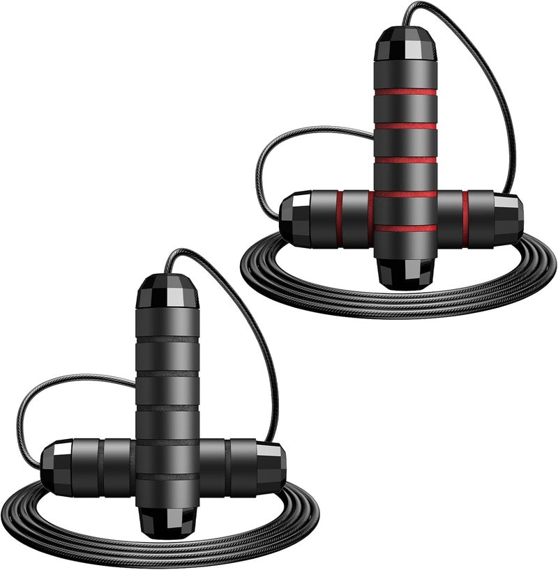 SKIFUL Jump Rope,Tangle-Free Rapid Speed Jump Rope with Ball Bearings for Men,Women and Kids,Adjustable Steel Skipping Rope with Ergonomic Foam Handles,A Ideal Equipment and Accessories for Workout,Fitness,Exercise,Home Gym,Slim Body - Image 1